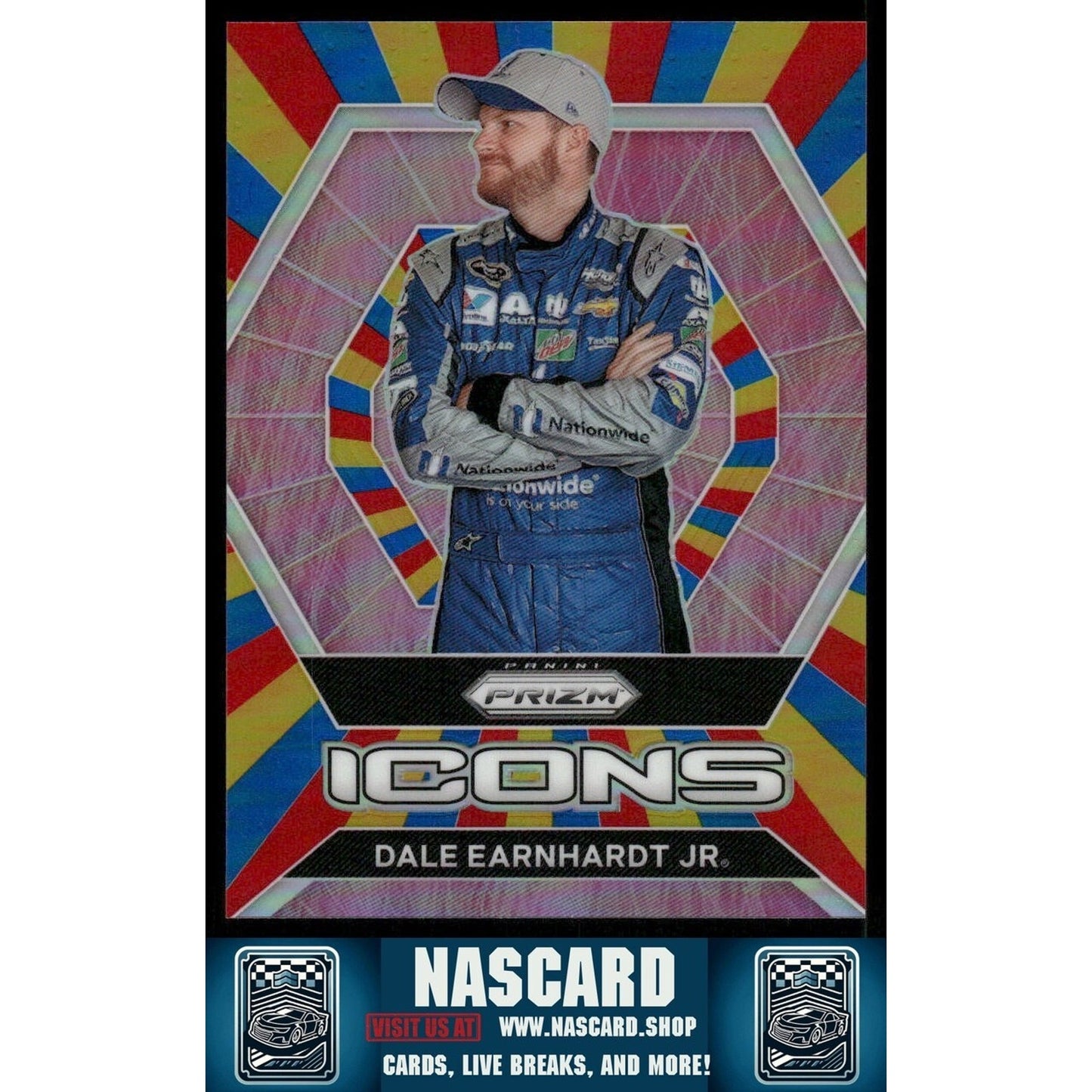 2022 Panini Prizm - Icons Rainbow Prizm Dale Earnhardt Jr. #84 /24 - NASCARD.shop