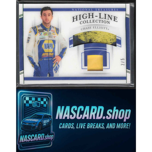 2020 Panini National Treasures Chase Elliott High-Line Collection Green #/5
