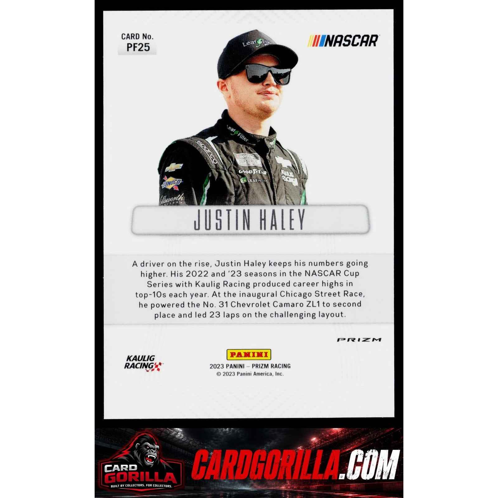2023 Panini Prizm #PF25 Justin Haley Prizm Flashbacks