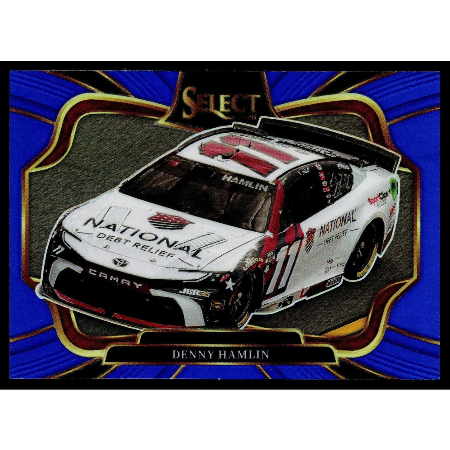 2026 Panini Select #183 Denny Hamlin Blue Prizms #/175