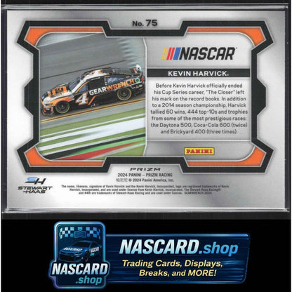 2024 Panini Prizm #75 Kevin Harvick White Sparkle