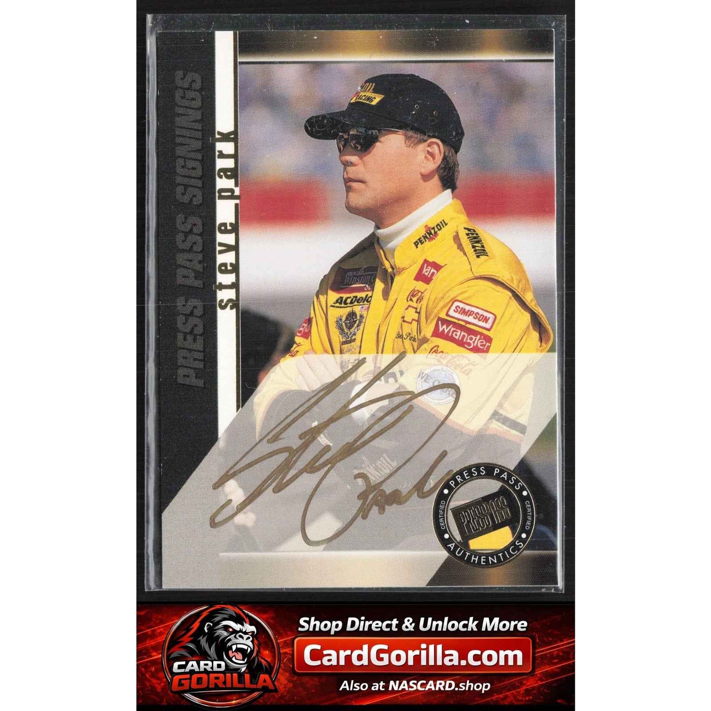 2000 Press Pass #NNO Steve Park Signings Gold #/100