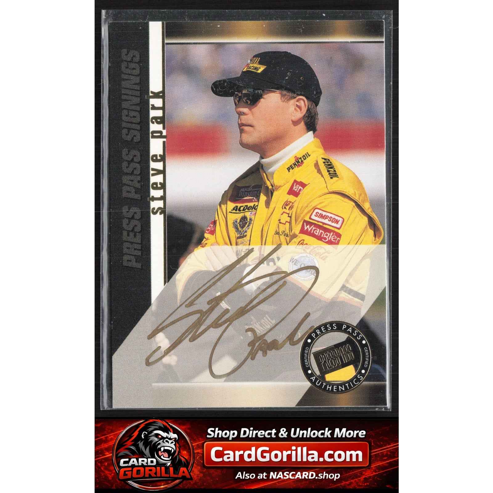2000 Press Pass #NNO Steve Park Signings Gold #/100