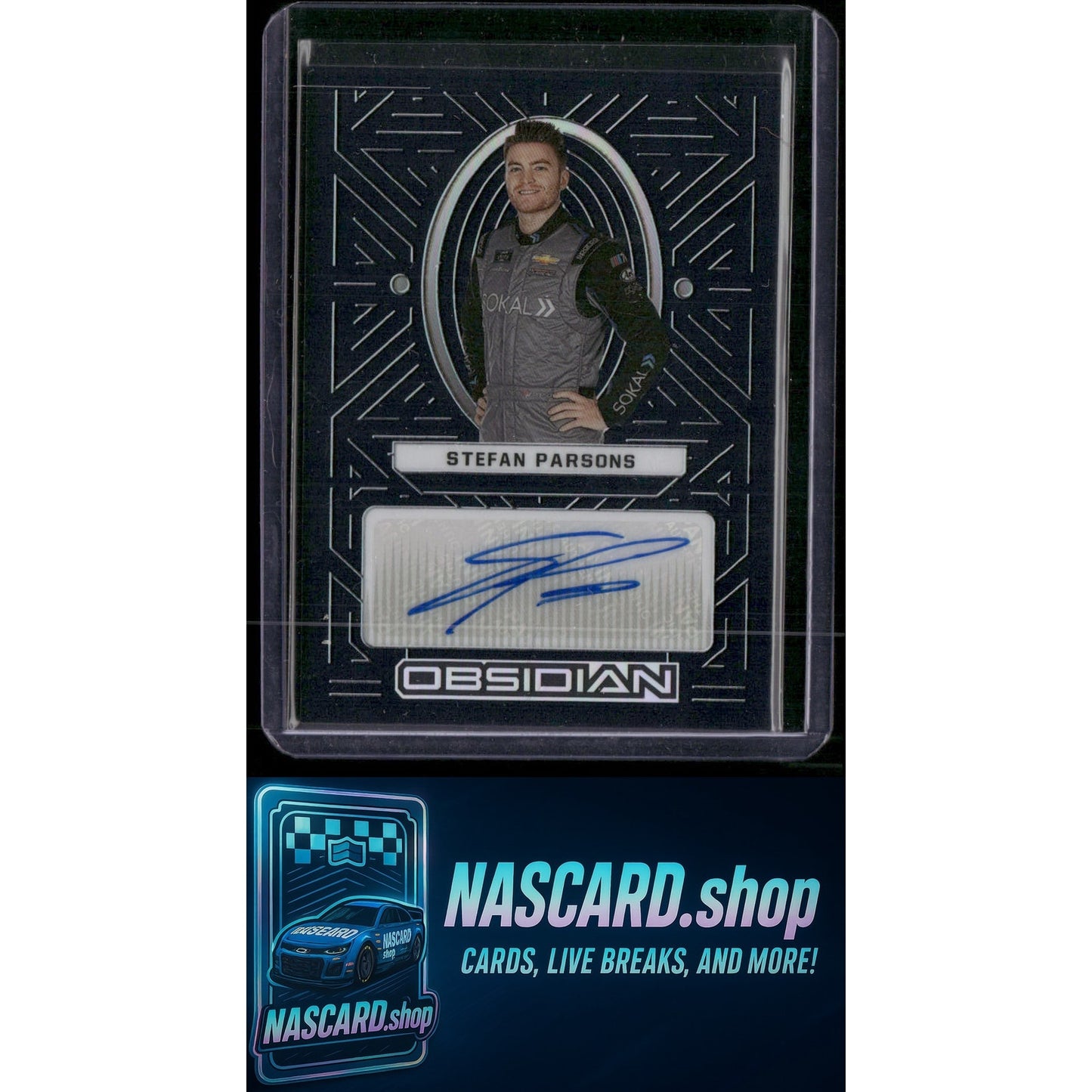 2023 Panini Chronicles #SP Stefan Parsons Obsidian Signatures - NASCARD.shop