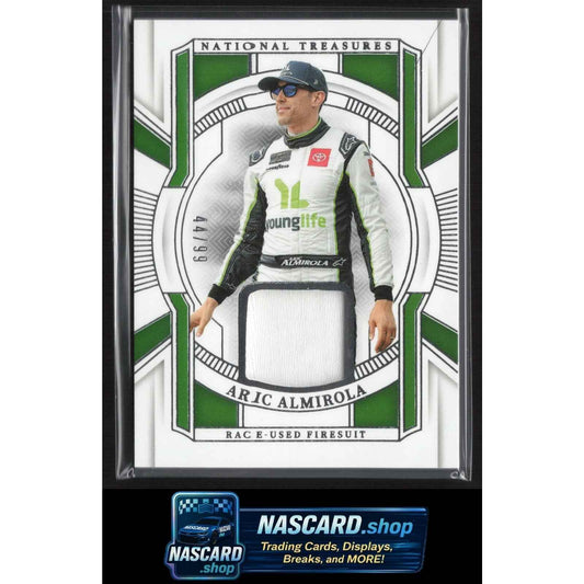 2025 Panini National Treasures #RUF-AAA Aric Almirola Race Used Firesuit #/99