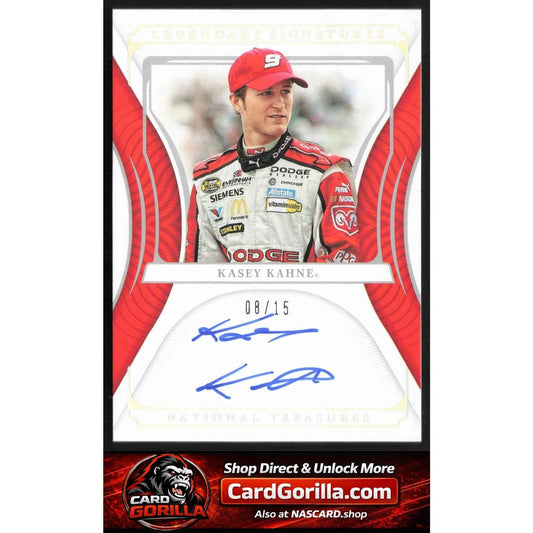 2022 National Treasures Kasey Kahne Legendary Signatures Holo Silver #/15