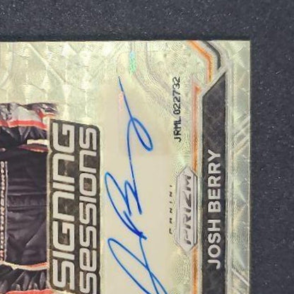 2021 Panini Prizm Josh Berry #S-JB Signing Sessions Gold Vinyl 1/1 RC
