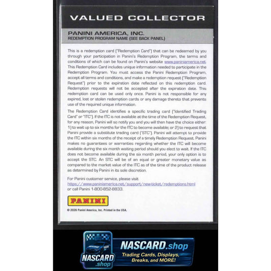 2025 Panini National Treasures #37 Hailie Deegan Signatures #/99 REDEMPTION