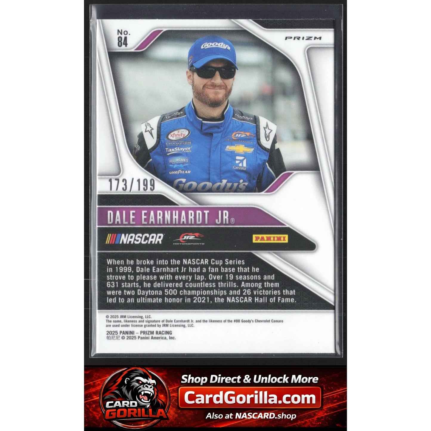 2025 Panini Prizm #84 Dale Earnhardt Jr Blue #/199