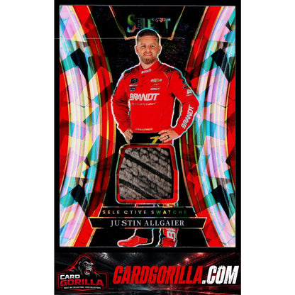 2025 Panini Select #SS-JAL Justin Allgaier Selective Swatches Ice Prizms