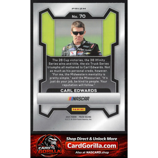 2024 Panini Prizm #70 Carl Edwards White Sparkle