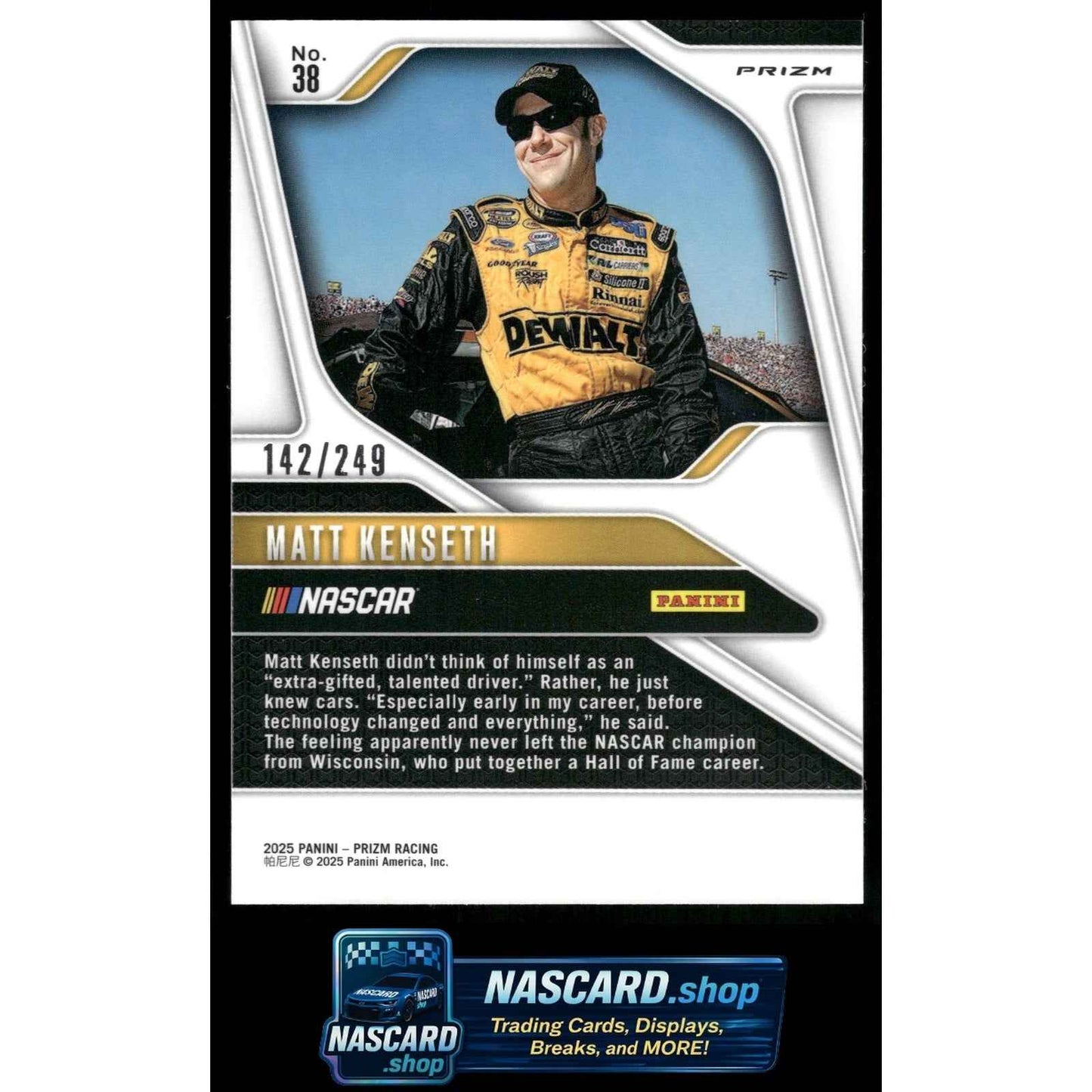 2025 Panini Prizm #38 Matt Kenseth Red #/249