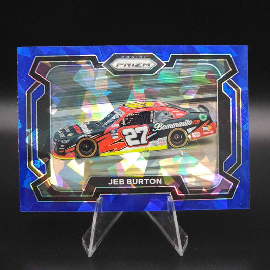2024 Panini Prizm Racing Blue Cracked Ice Rides #25 Jeb Burton - NASCARD.shop