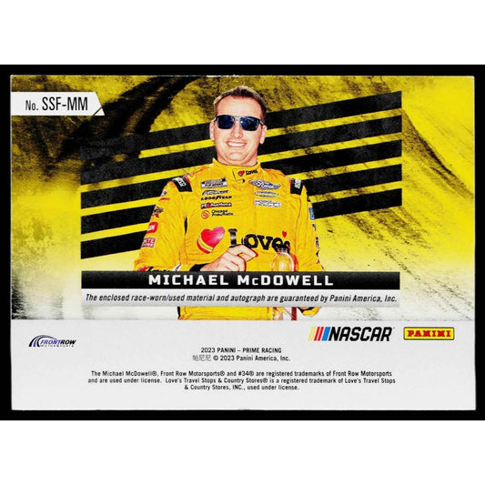 Michael McDowell 2023 Panini Prime - Souvenir Signatures Tires #/25