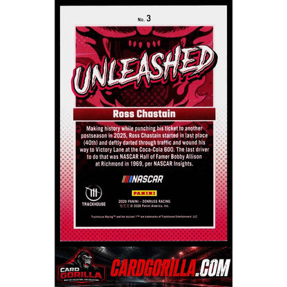 2026 Donruss #3 Ross Chastain Unleashed Purple Ice #/149