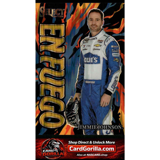 2024 Panini Select #3 Jimmie Johnson En Fuego Gold Flash Prizms #/10