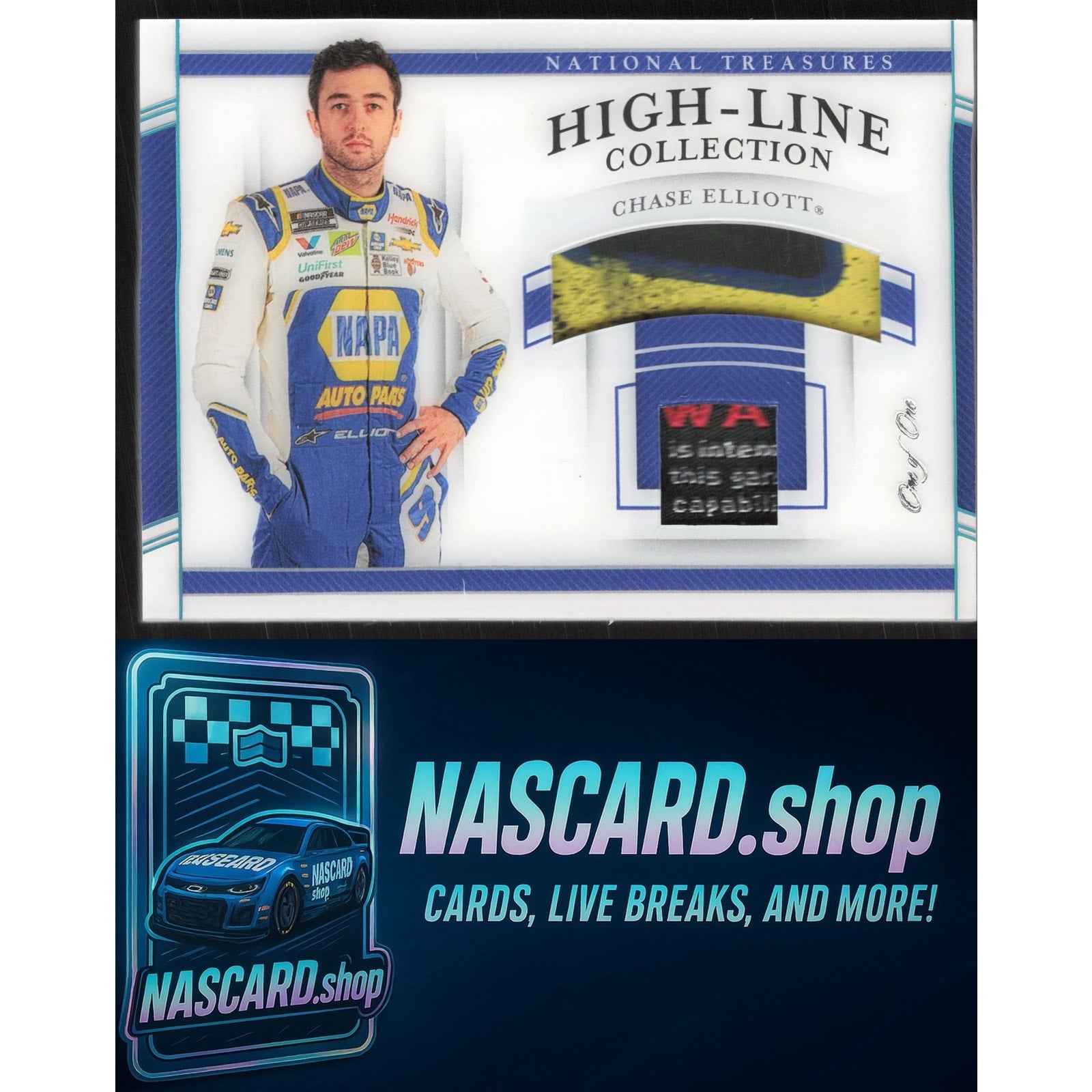 2020 National Treasures Chase Elliott High-Line Collection Platinum Blue 1/1