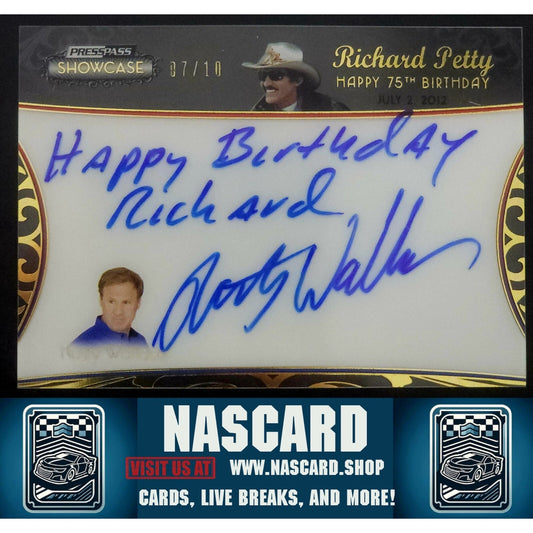 2012 Press Pass Showcase Petty 75 Birthday Gold Rusty Wallace /10 Inscription - NASCARD.shop