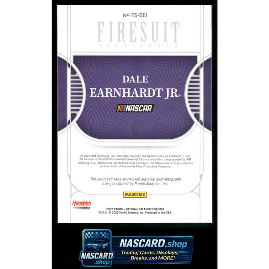 2023 Panini National Treasures Dale Earnhardt Jr Firesuit Signatures #/99