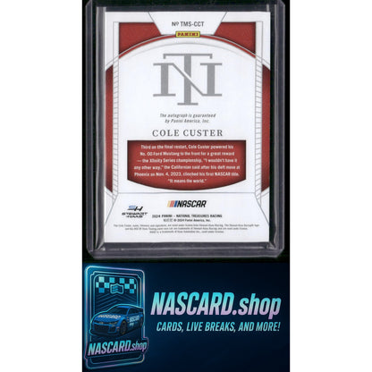 2024 Panini National Treasures Cole Custer Treasured Moments Holo Gold #/10