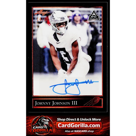 2021 Leaf Memories - 1992 Base Autographs Bronze #BG-JJ1 Johnny Johnson III #/99