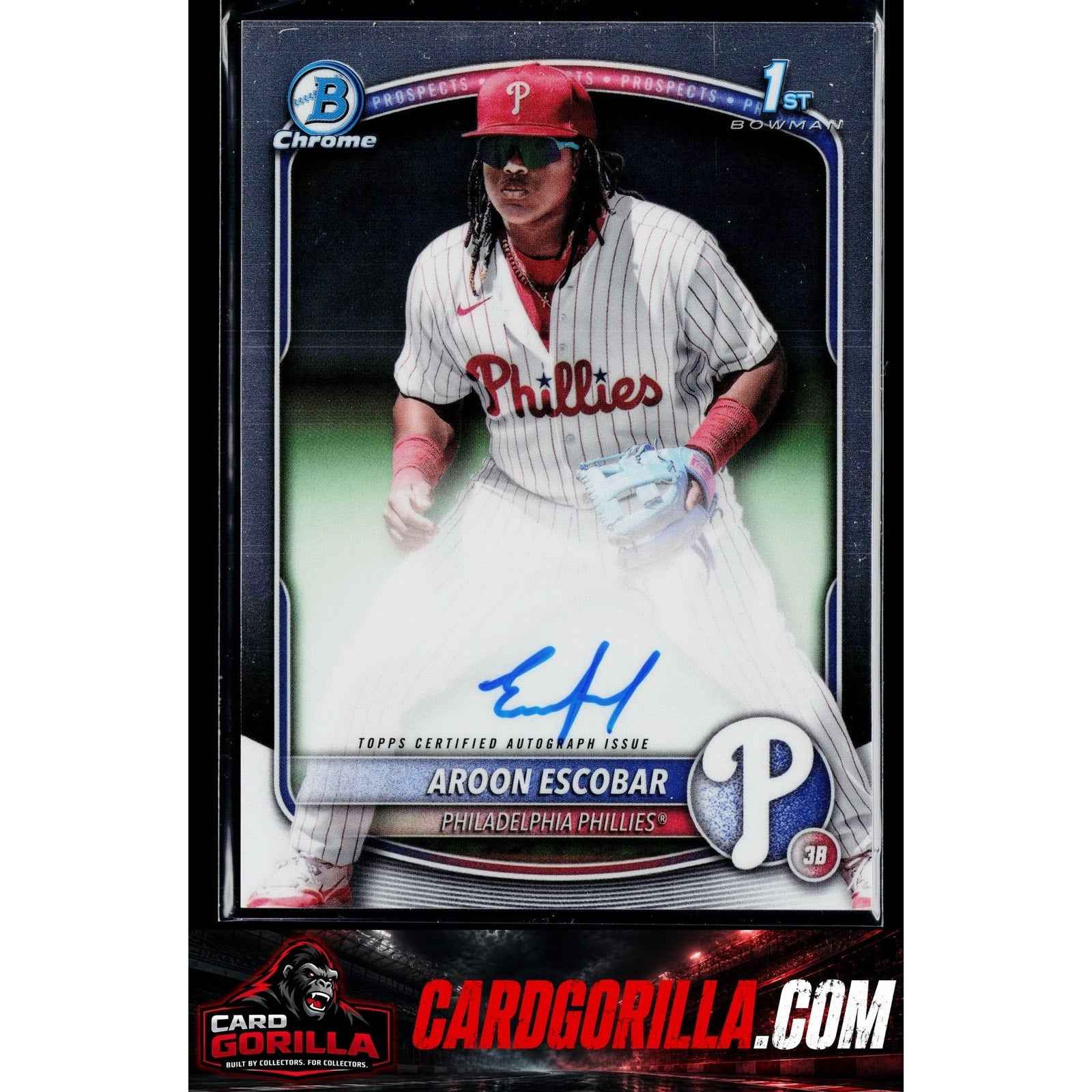 2025 Bowman #CPA-AE Aroon Escobar Chrome Prospect Autographs