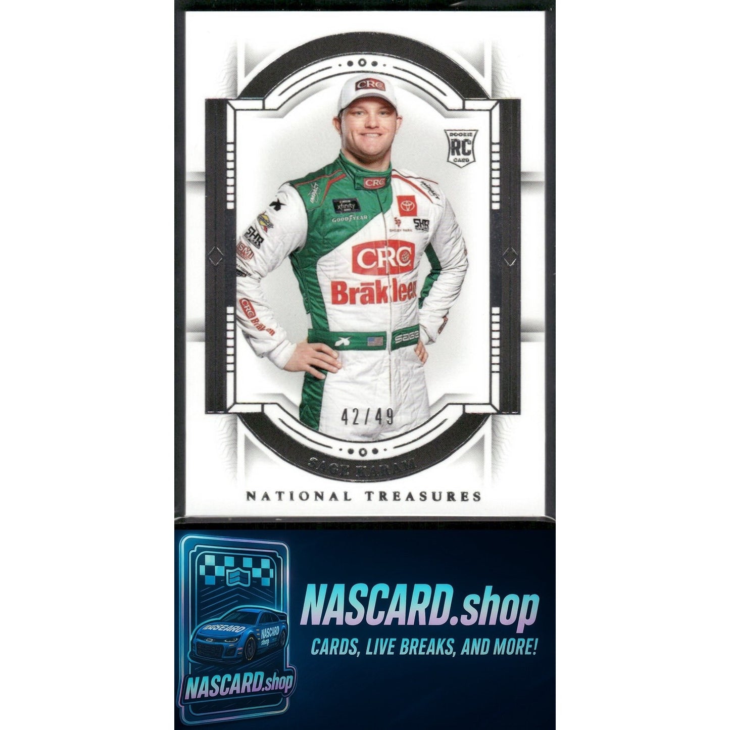 2024 Panini National Treasures #36 Sage Karam #/49 RC