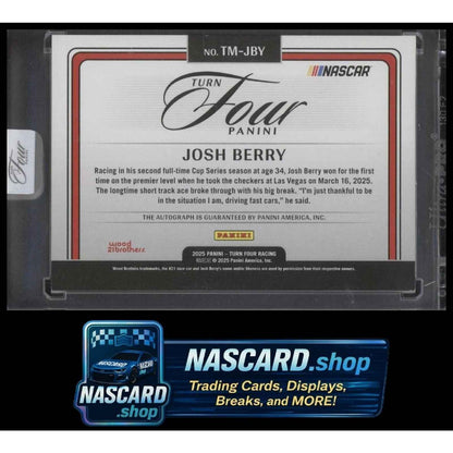 2025 Panini Turn Four #TM-JBY Josh Berry Timeless Moments Blue #/49