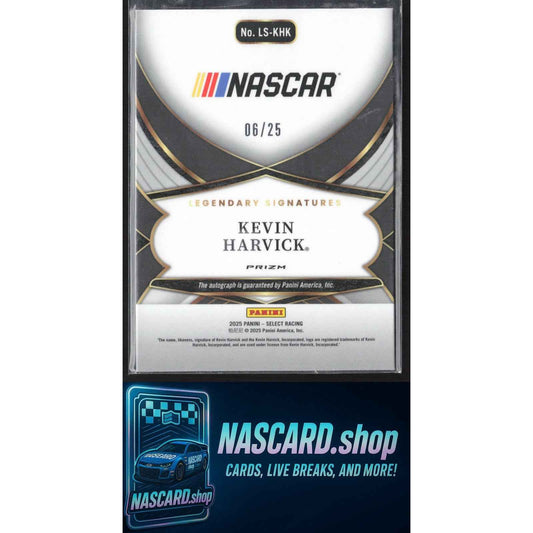 2025 Panini Select Kevin Harvick Legendary Signatures Tie-Dye Prizms #/25
