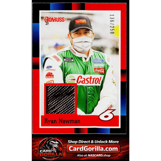 2021 Donruss #88R-RN Ryan Newman Retro 1988 Relics Red #/250