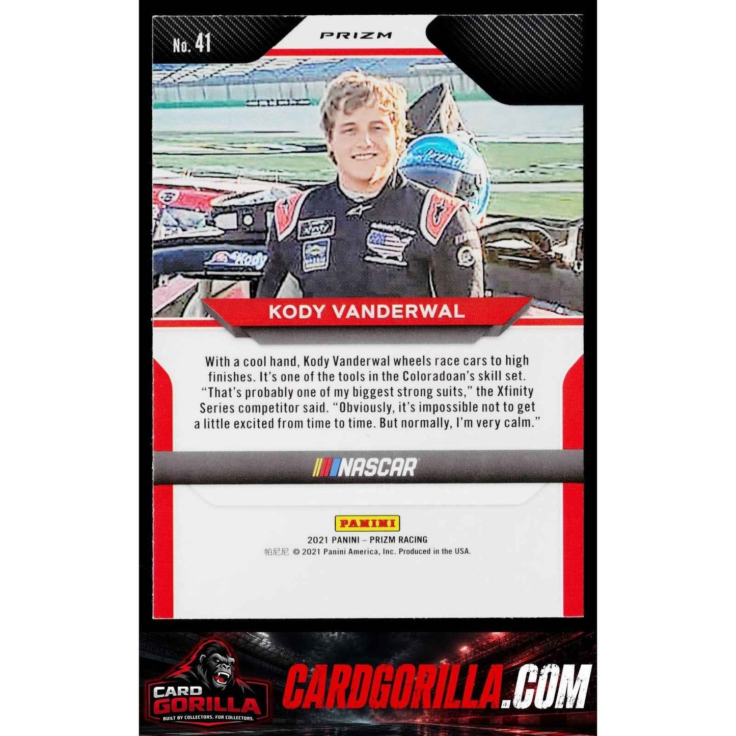 2021 Panini Prizm #41 Kody Vanderwal Zebra