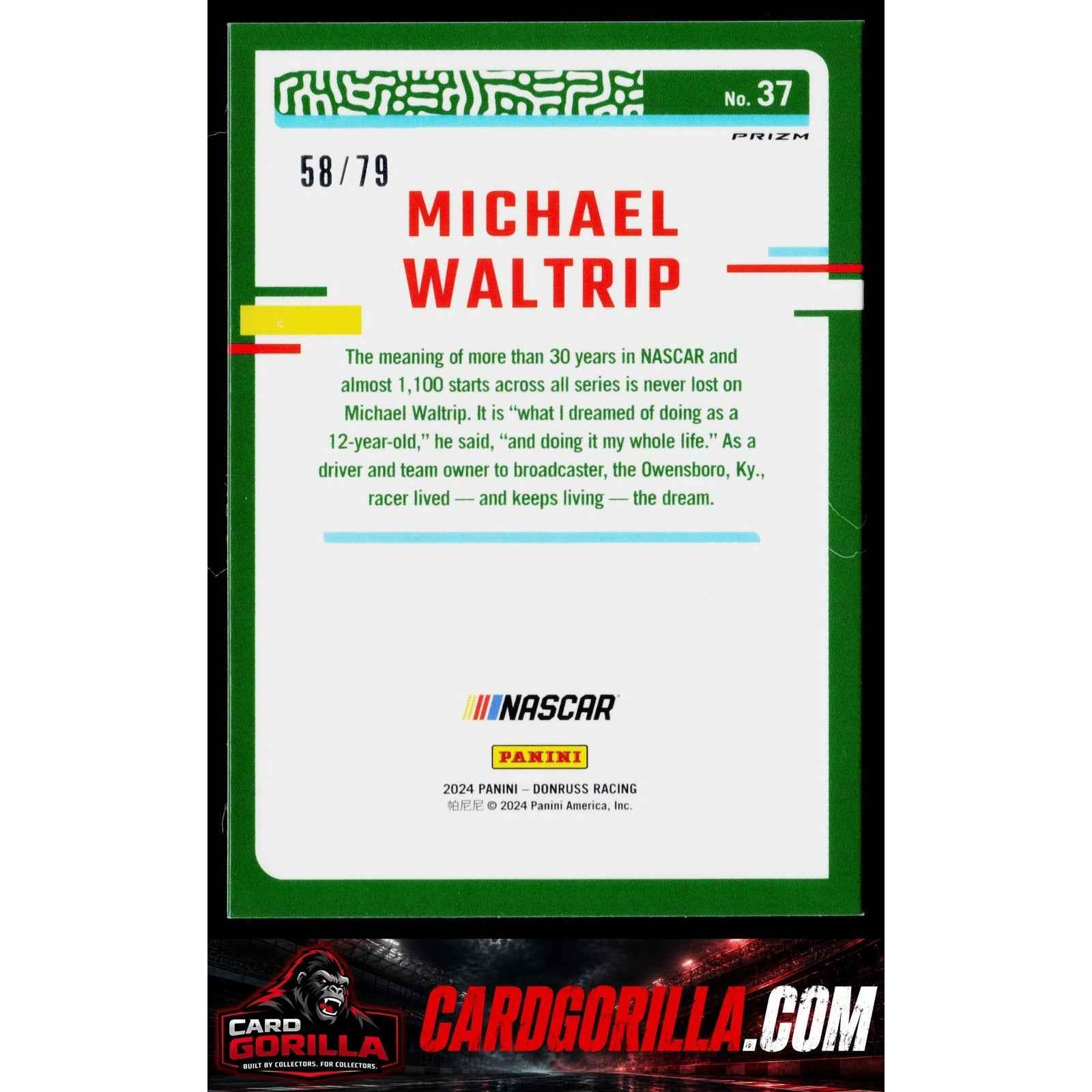 2024 Donruss #37 Michael Waltrip Optic Pink Velocity #/79