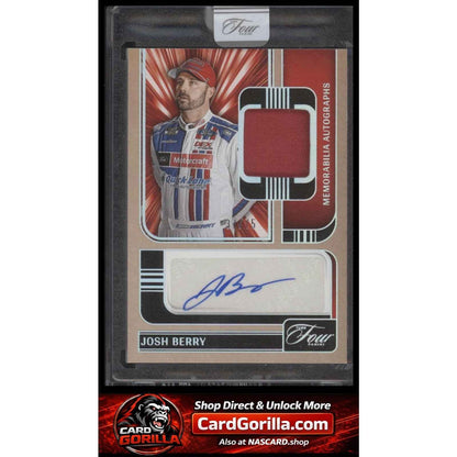 2025 Panini Turn Four #MA-JBY Josh Berry Memorabilia Autographs Holo Silver #/75