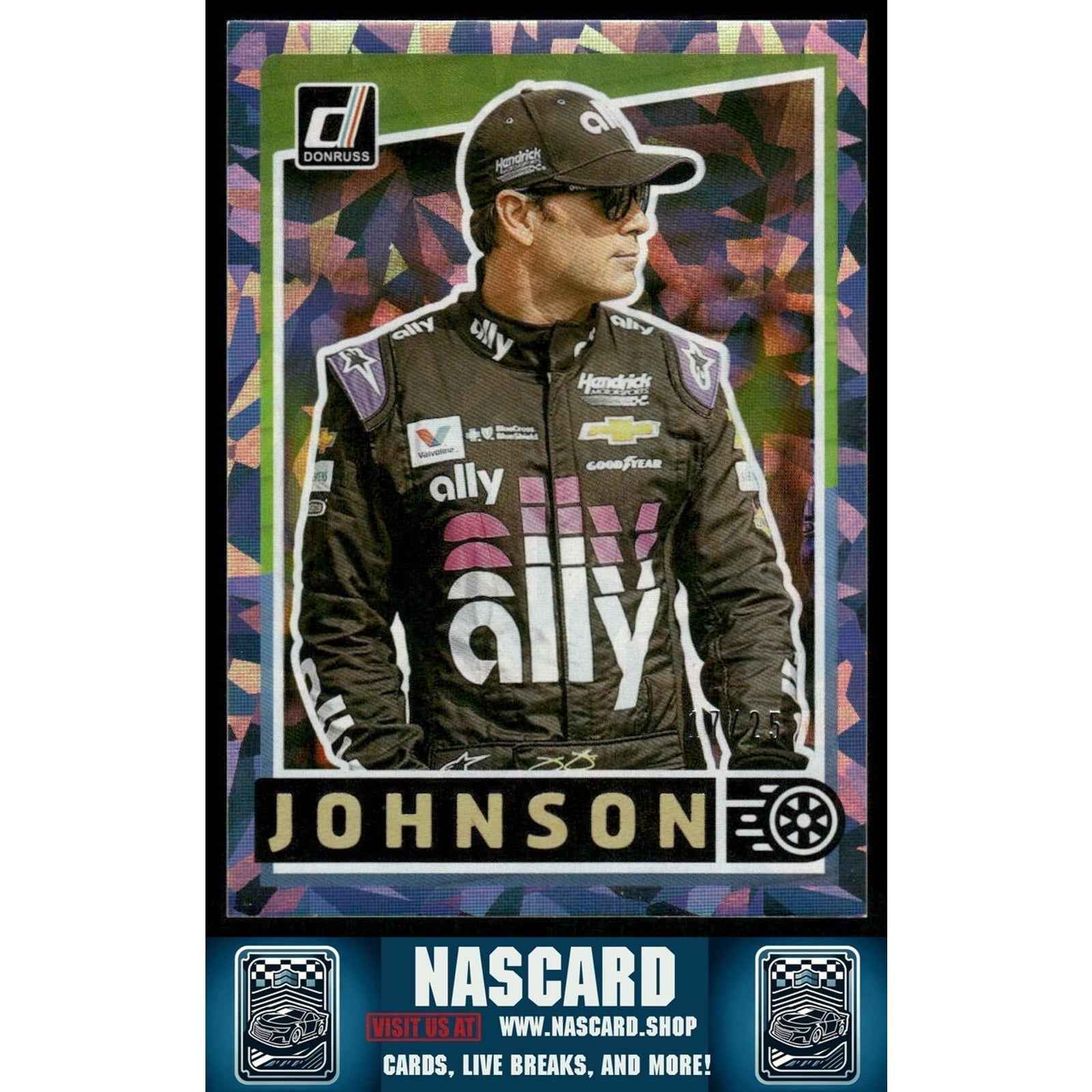 2020 Panini Donruss NASCAR - Classics Jimmie Johnson #CL7 Cracked Ice /25 - NASCARD.shop