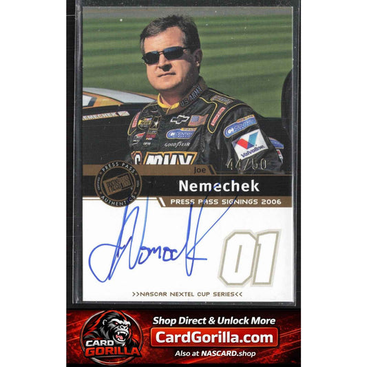 2006 Press Pass #NNO Joe Nemechek Signings Gold #/50