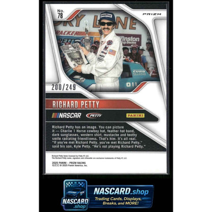2025 Panini Prizm #78 Richard Petty Red #/249