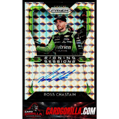 2020 Panini Prizm #SS-RC Ross Chastain Signing Sessions Silver Mosaic #/99