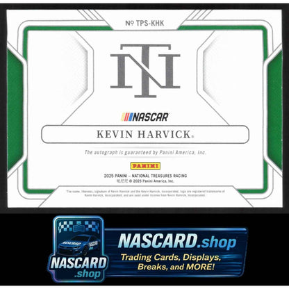 2025 National Treasures Kevin Harvick Track Pass Signatures Holo Gold #01/10