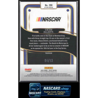 2025 Panini Select #290 Chase Elliott Gold Power Plaid #/13