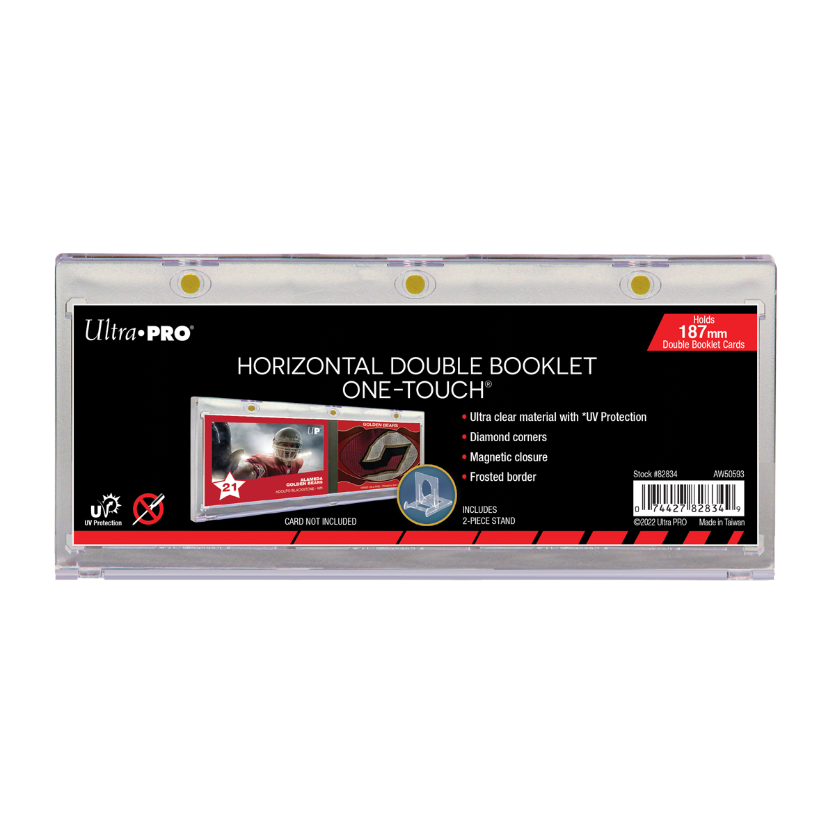 187mm Double Booklet Card UV ONE-TOUCH Magnetic Holder - Card Gorilla