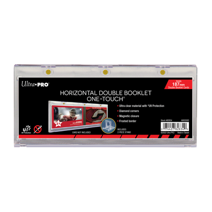 187mm Double Booklet Card UV ONE-TOUCH Magnetic Holder - Card Gorilla