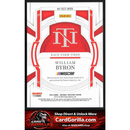 2025 Panini National Treasures William Byron Race Used Tires Holo Silver #/25