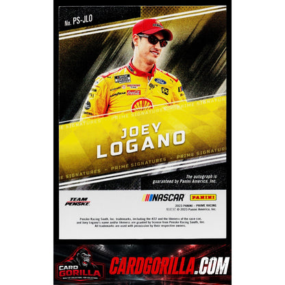 2023 Panini Prime #PS-JLO Joey Logano Prime Signatures Red #/25