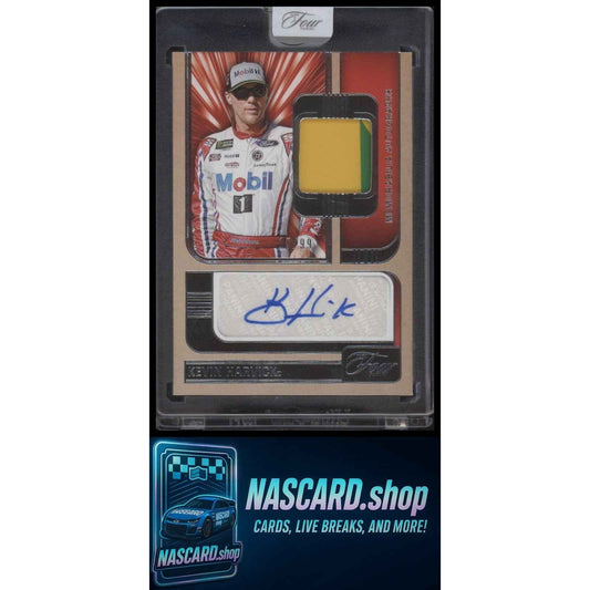 2025 Panini Turn Four #MA-KHK Kevin Harvick Memorabilia Autographs Blue #/49