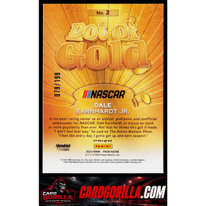 2024 Panini Prizm #2 Dale Earnhardt Jr Pot Of Gold Red Pulsar #/199