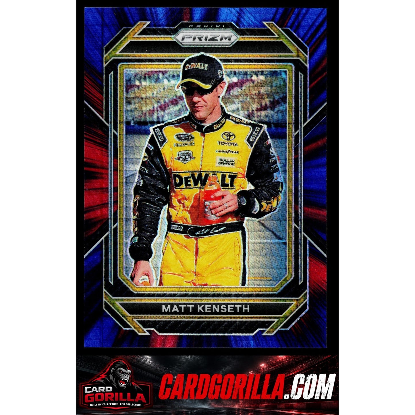 2023 Panini Prizm #46 Matt Kenseth Hyper Prizm Red and Blue #/299