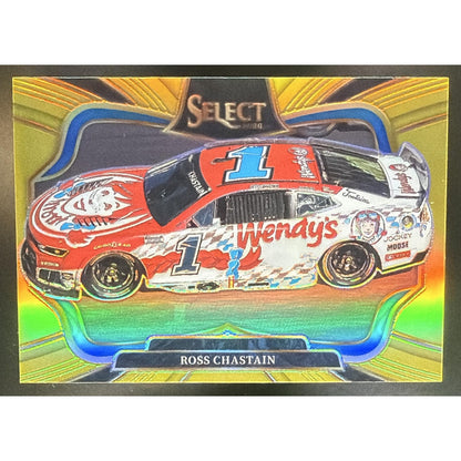 2026 Panini Select NASCAR Ross Chastain #154 Set - Pit Road Gold Prizms 2/10