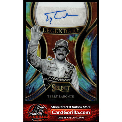2024 Panini Select Terry Labonte Legendary Signatures Tie-Dye Prizms #/25