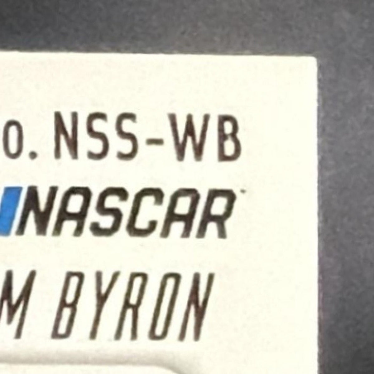 2019 Panini Prime William Byron NASCAR Shadowbox Signatures Team Owner 1/1