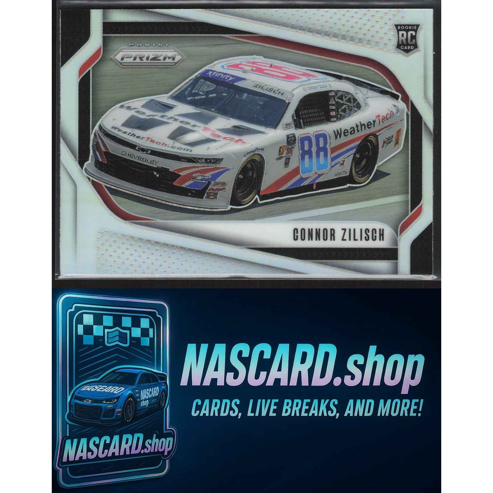 2025 Panini Prizm Rides #107 Connor Zilisch Silver Prizm RC